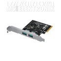 ASUS USB 3.1 TYPE-A CARD, 2x USB 3.1 (Typ-A), PCIe 2.0 x4