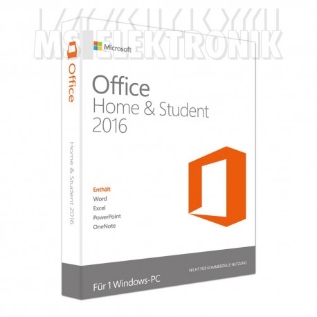 Microsoft Office Home and Student 2016 Lizenz 1 PC 